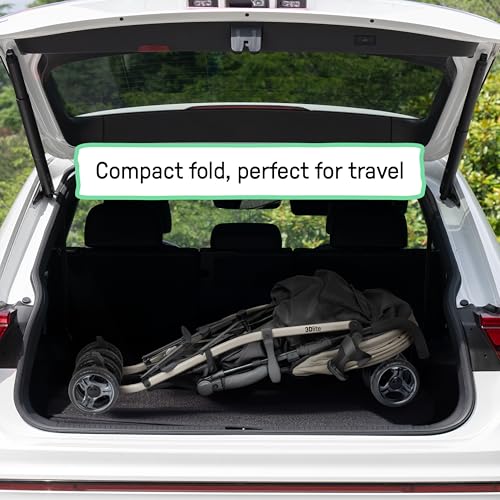 Image of Ingenuity 3Dlite Jewel Convenience Stroller - Lightweight Folding Stroller with Car Seat Compatibility, Extra-Large Canopy & Storage
