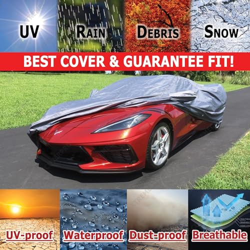 Image of Custom FIT Car Cover fits 2020 2021 2022 2023 2024 2025 Chevy Corvette C8 XTREMECOVERPRO Diamond Series Grey