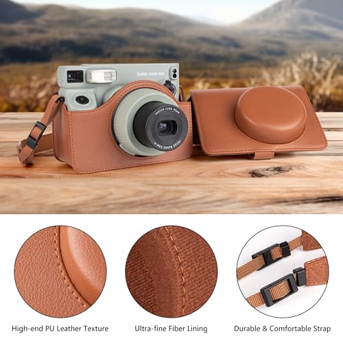Funda protectora de cuero PU para cámara Fuji WIDE 400 miniatura 4