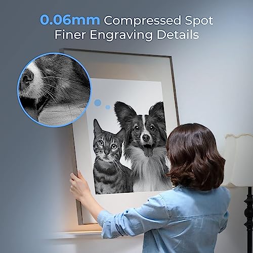 Creality Laser Engraver Machine 10W Output Power, 72W DIY Laser Engraving Machine 0.06mm High Precision Laser Cutter and Engraver for Wood and Metal, Paper, Acrylic, Glass, Leather etc, 17" x 16"