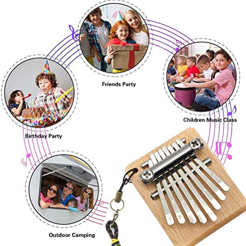 Ooscy Valentijnsdag decoraties geschenken, 8 toetsen duim piano zak duim hout hout vinger percussie vinger piano… - Image 7