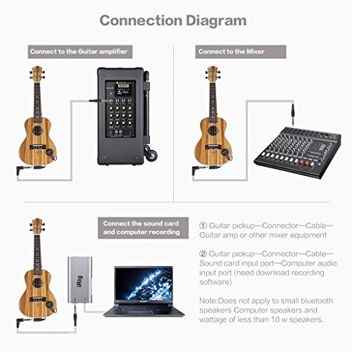 Professional Classic Acoustic Pickup Transducer Amplifier Guitar Pickup Sound Hole Musical Instruments Pickup for Guitar Acoustic Instrument Amp - Thumbnail 3