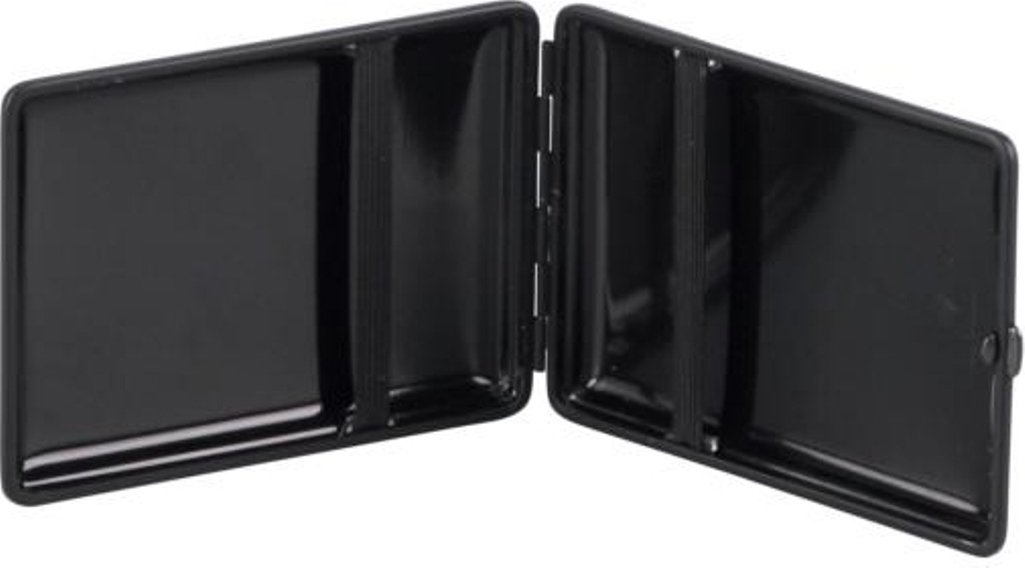 Portasigarette in pelle effetto carbonio, cornice nera, 100 mm/18 pezzi