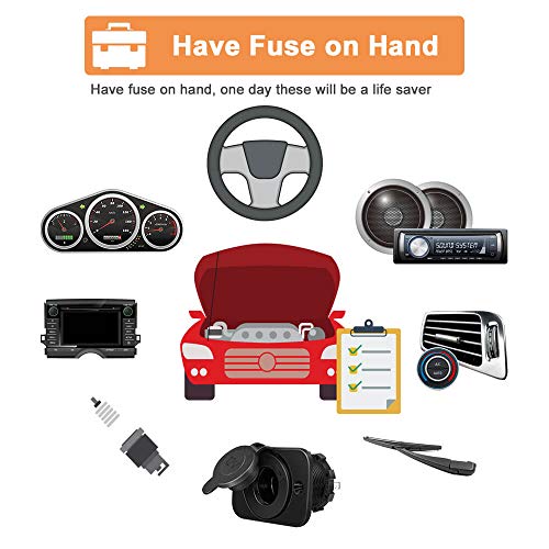 Car Automotive Rv Standard Fuses - Auto ATO Blade Fuse Assortment Kit (2A 3A 5A 7.5A 10A 15A 20A 25A 30A 35A) - Thumbnail 5