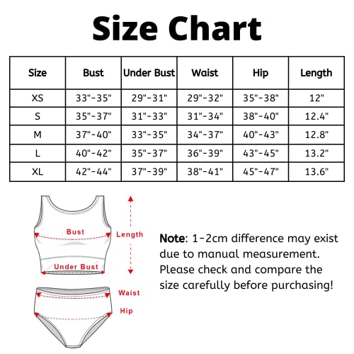 Cerburny Women High Waisted Bikini Set Two Piece Swimsuit High Neck Racerback Usa Flag Bathing Suits #TOP1