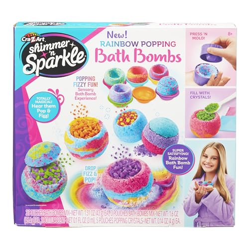 Cra-Z-Art 17345 Shimmer ‘N Sparkle Rainbow Popping Bath Bombs cover