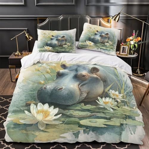 Parure de lit hypoallergique avec fermeture éclair housse 260x220