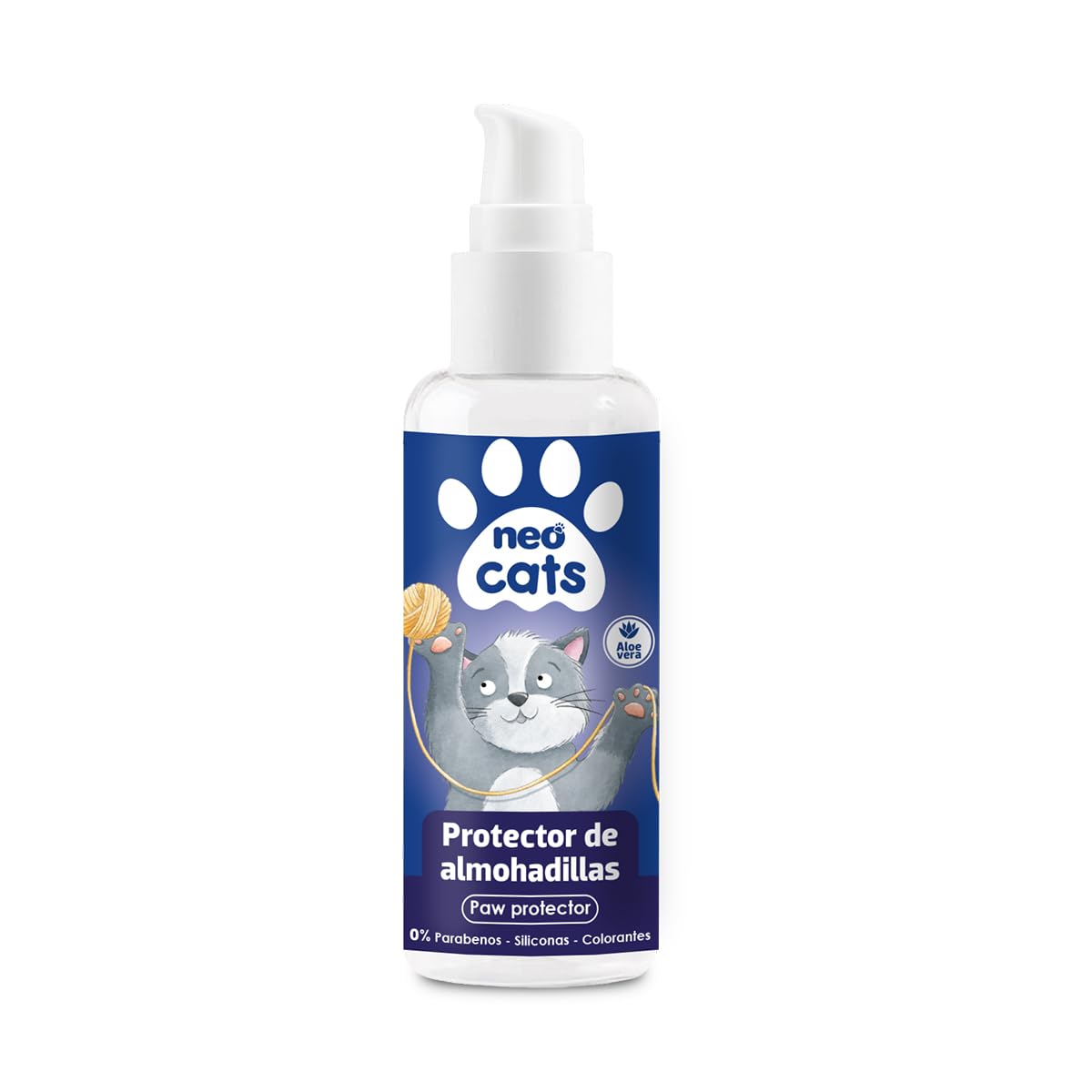 Gel Protector de Almohadillas para Gato con Aloe Vera - Previene Grietas y Heridas - Repara e Hidrata - Fórmula con pH Adaptado y Extracto Natural - 60 ml