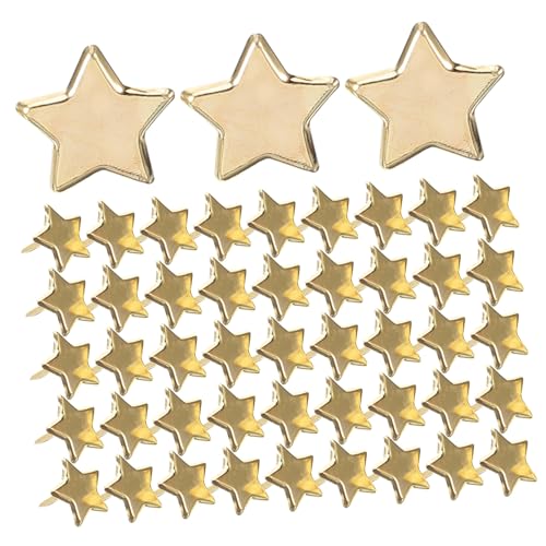 DOITOOL Metal Paper Fasteners Star Brads 50pcs Mini Scrapbook Brads for Handcrafts