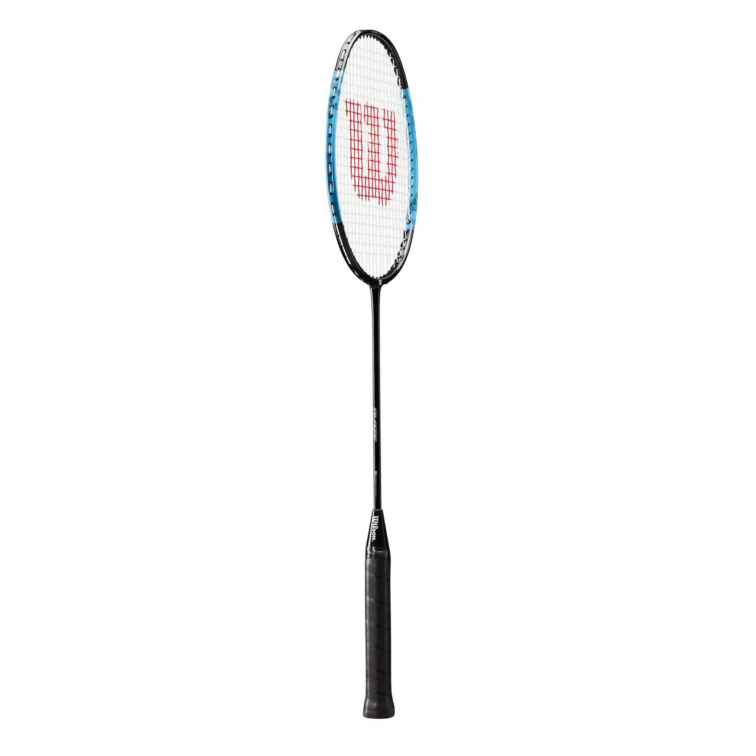 Wilson Recon 370 rakieta do badmintona, siła chwytu 6, ciężka równowaga, włókno węglowe, czarny/czerwony/złoty