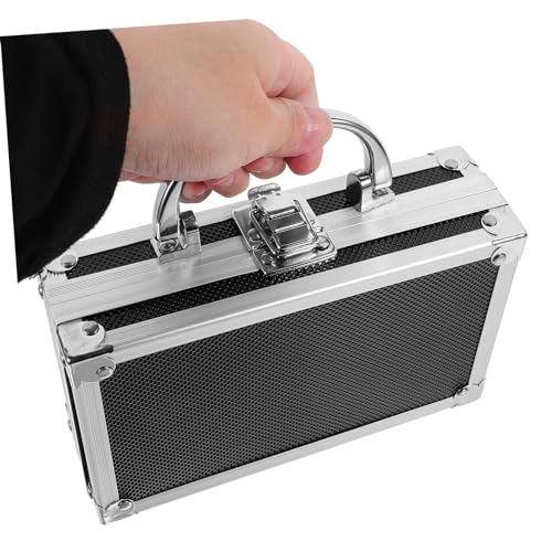 Portable Aluminum Alloy Shockproof Tool Storage Box Handle Multi-functional Metal Briefcase Organizer for Travel Suitable for Tools and Crafts Large Capacity3