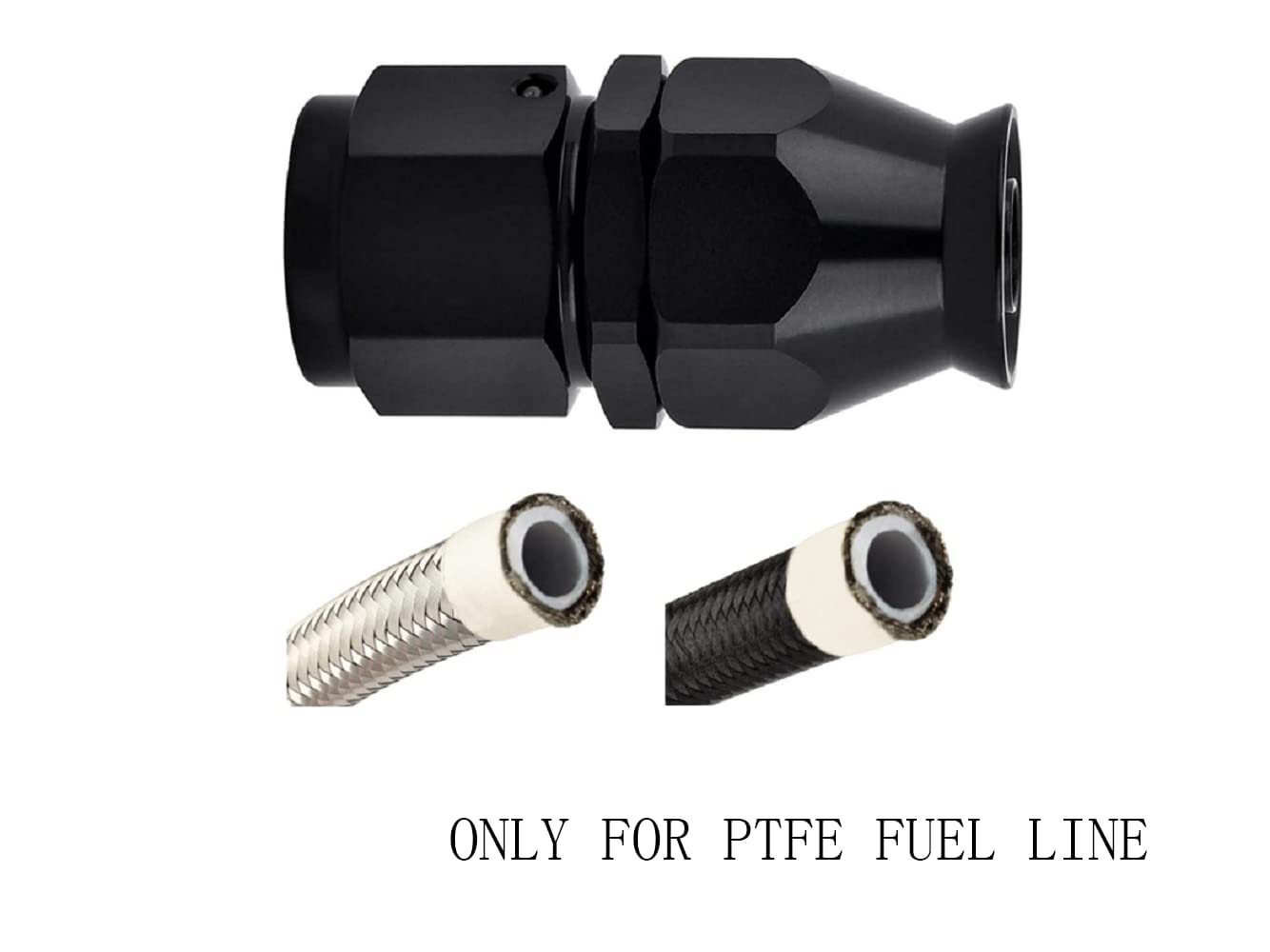 AN6 Straight Swivel Hose Line End Fitting Adaptor 6AN For PTFE - Foto 6