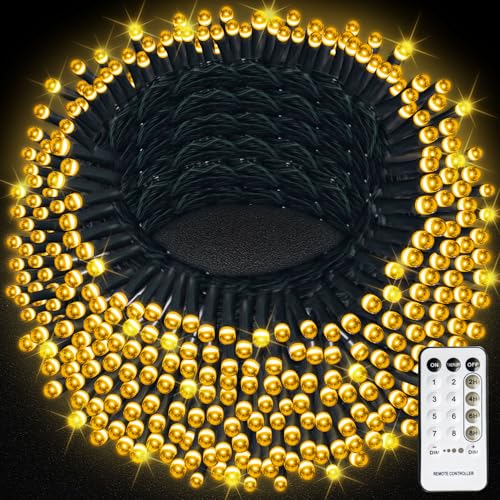TW SHINE Christmas Lights, 1000 LED 328FT Christmas Tree Lights Plug in with 8 Modes, Remote Waterproof Christmas String Lights Outdoor Indoor Decorations for Xmas Party Yard Decor, Warm White TW SHINE Christmas Lights, 1000 LED 328FT Christmas Tree Lights Plug in with 8 Modes, Remote Waterproof Christmas String Lights Outdoor Indoor Decorations for Xmas Party Yard Decor, Warm White