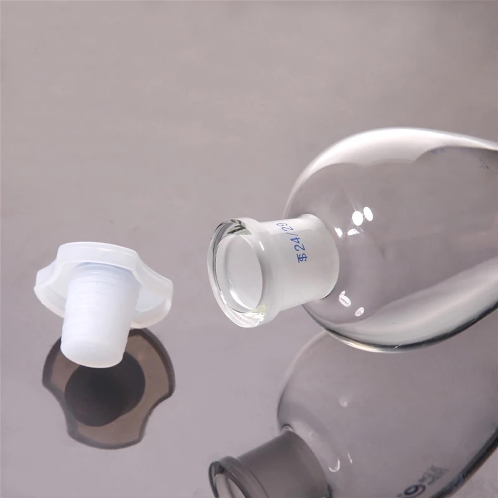 Birnenförmiger Scheidetrichter aus Laborglas(500mL PTEF)