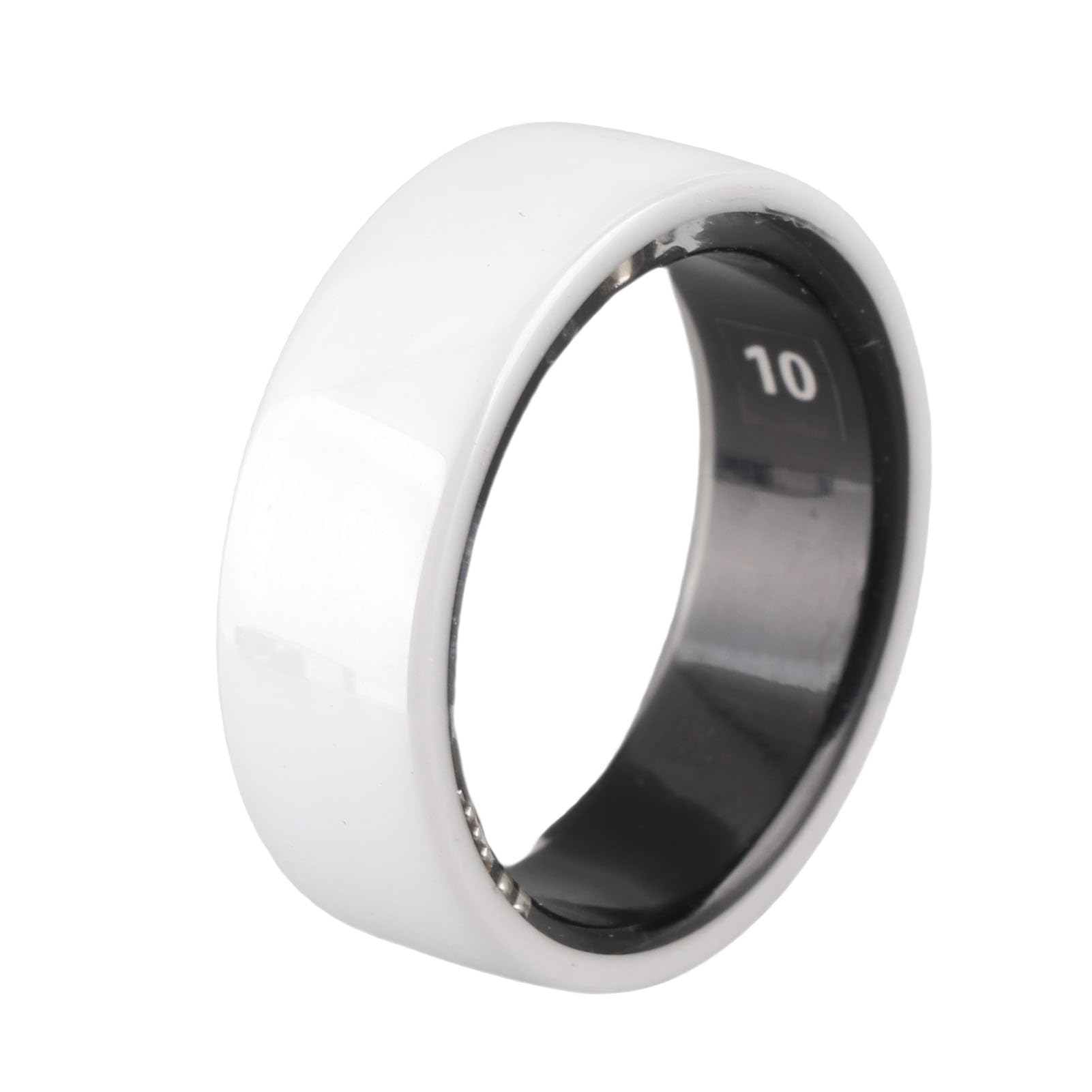 Anneau Intelligent, 50m et IP68 Bague de Podomètre de Fitness en Céramique Portable Portable, Contrôle D'accès NFC, Bague de Suivi de Fitness d'activité Légère, Modes de Sport (10)