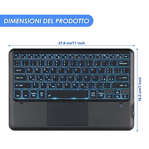 Bluetooth Tastiera con Mouse Touchpad e