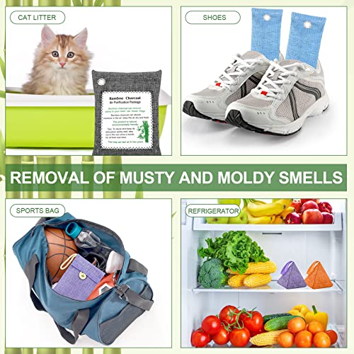 Bamboo Charcoal Bags Odor Absorber 20 Pack×50g Bamboo Charcoal Air Purifying Bags, for Car Air Fresheners, Odor Eliminator for Home，Shoe Deodorizer - Colorful-Activated Charcoal Odor Absorbers by MYBMHTNB - Used condition - Image 6