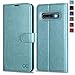 Produktbild OCASE Galaxy S10 Hülle Handyhülle [Premium Leder] [Standfunktion] [Kartenfach] [Magnetverschluss] Schutzhülle für Samsung Galaxy S10 Tasche Minzgrün