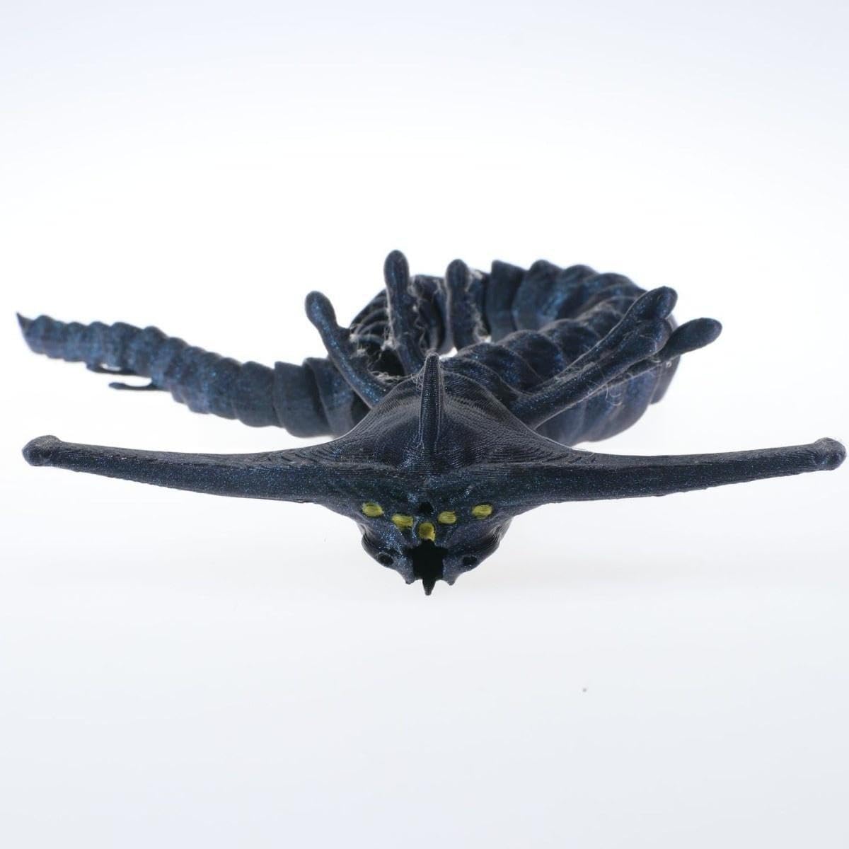 Flexible Articulated 3D Printed Sea Monster, Deep Sea Creature Collectible, Stress Relief Fidget Toy, Desk Decor Gift for Ocean Enthusiasts, Teens & Adults(30*13cm)