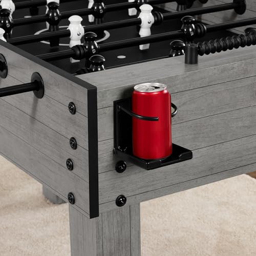Best Choice Products Large 54 Inch Full-Size Foosball Table for Home, Game Room - Includes 2 Balls, 2 Cup Holders - Gray - image 9