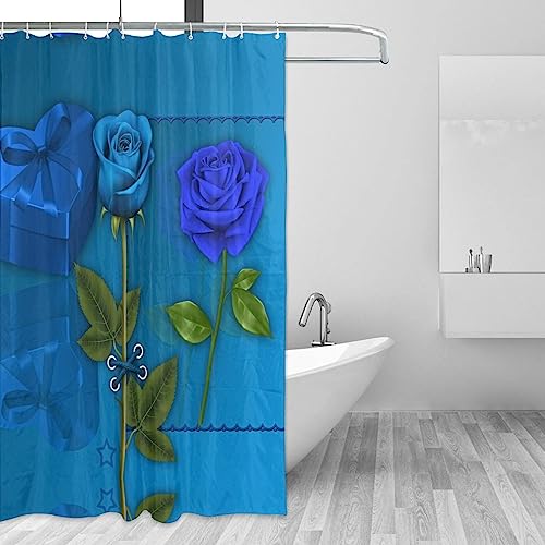 Rideau de douche moderne en tissu polyester de qualité supérieure au design floral élégant