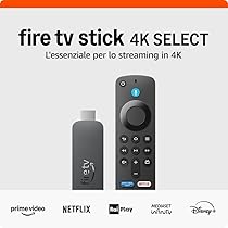 Amazon Fire TV Stick 4K Select (ultimo modello) – Trasmetti in streaming in 4K centinaia di migliaia di film ed episodi TV, e la TV in diretta gratis