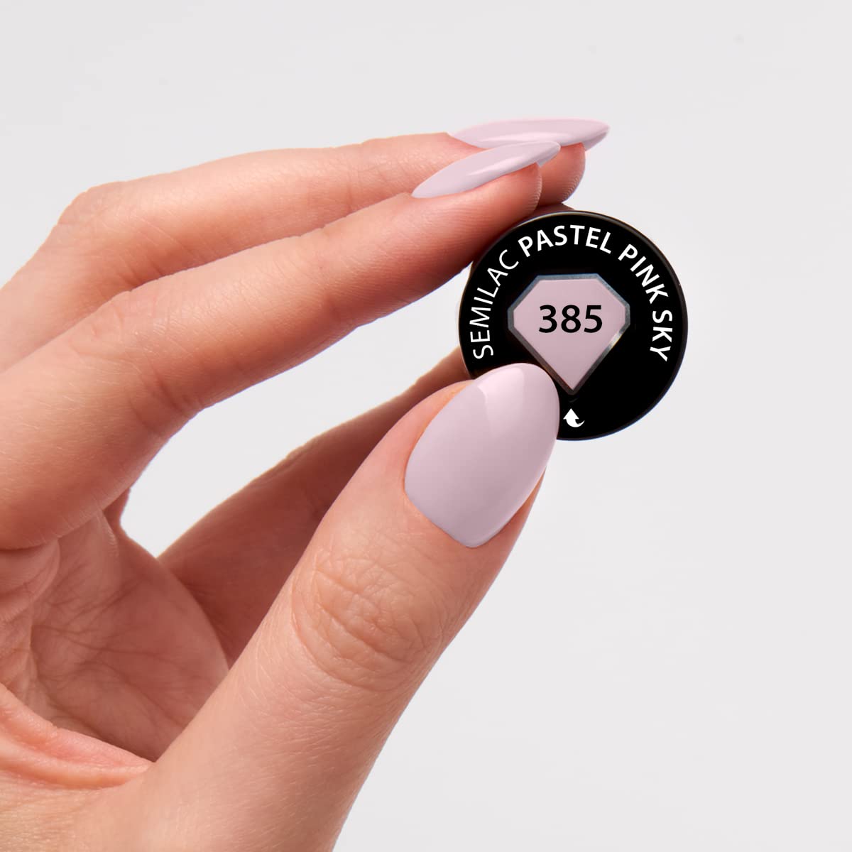 Semilac Vernis à ongles gels semi-permanents UV 385 Pastel Pink Sky 7ml - 2