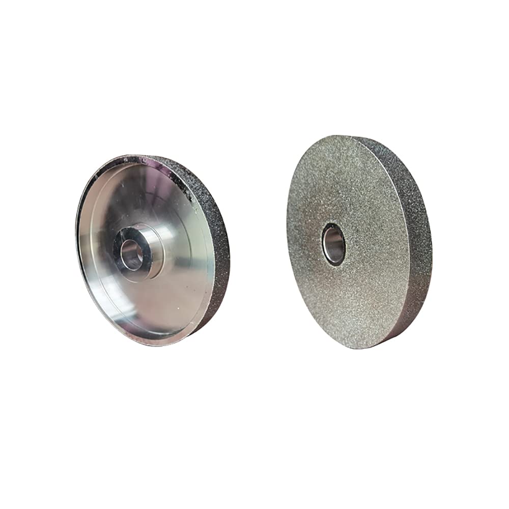 Toplionace Rueda de Molienda de Aleación de Diamante Chapada en 8 Pulgadas, Disco de Pulido de Facetas de Gema de Rueda de Lijado de Jade áspero 200x25x32mm (Malla 100)