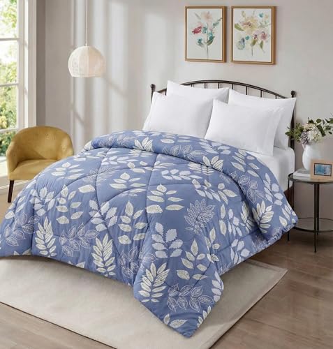 Image of HOMEKART 220 GSM Reversible Microfiber AC Comforter for King Size Bed | 3-Layer Quilted All-Season Duvet for Mild Winter | Soft & Breathable (220 x 240 cm, Bright Grey)