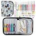 Produktbild CestMall 39 teilige Häkelnadel Set Häkelhaken mit Softgriff Aluminium mit Bunte Ergonomische Weich Gummi Komfort Griff Häkeln Stricken mit tragbaren Tasche Nadeln für Anfänger und Häkelmaschinen