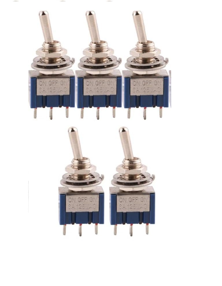 QBM Toggle Switch, (On/Off) 3 Pins 2 Position Miniature Toggle Switch ...