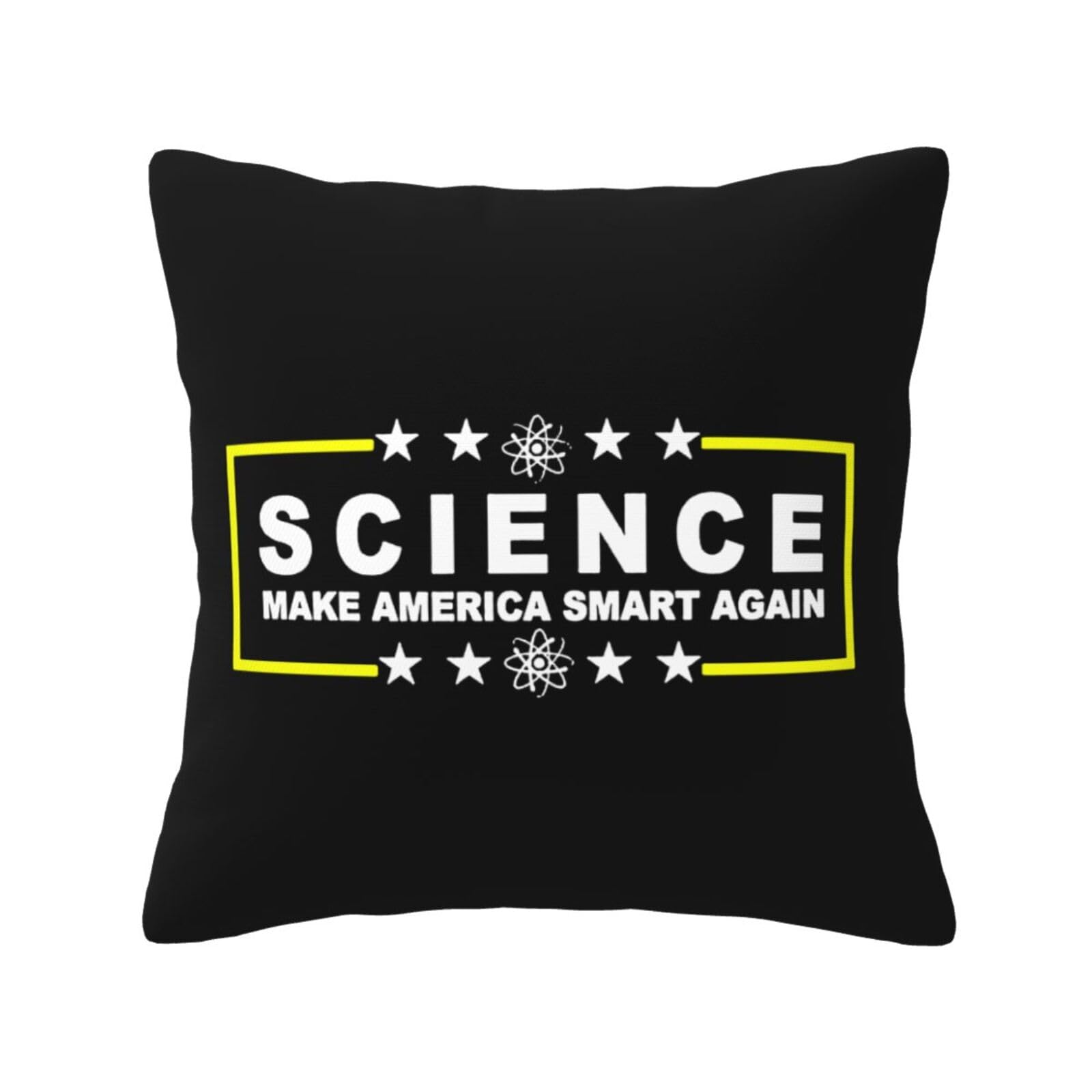 Science Make America Smart Again Throw Pillow Covers 18x18 Inch - Soft Decorative Pillowcases for Couch Bed Sofa