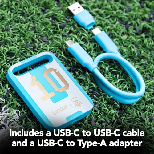 Image of Lexar 512GB SL260 Air Portable SSD, AFA Edition, World Championship, Compatible with PC & Mac, iPhone, Smartphones, Tablets, USB 3.2 Gen 1, Up to 390MB /s Read (LSL260X512G-BNXNU)