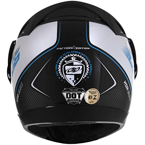Pro Tork Capacete Evolution G6 Factory Edition 58 multicor (Branco/Azul Claro/Preto)