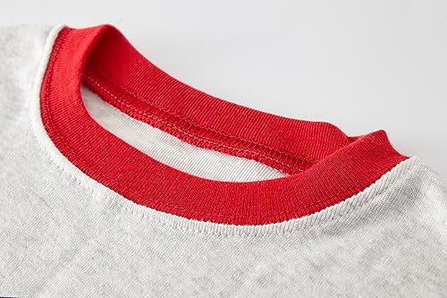 Akyzic Boys Planet Pajamas Sets 100% Cotton Pjs Toddler 2 Piece Long Sleeve Sleepwear Kids Clothes Sets Dinosaur Shirts3