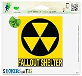 Nuclear Fallout Shelter Sign Car Sticker Indoor Outdoor 5' x 4'