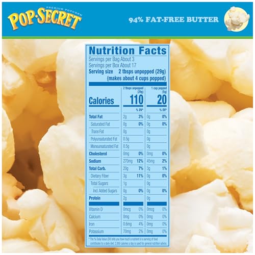 Image of Pop Secret 94% Fat Free Butter Popcorn, 6 Count Boxes (Pack of 6)