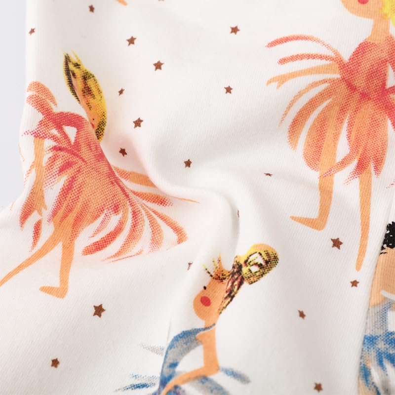 Meufam Toddler Baby Girls Leggings Cotton Blend Pants Long Pants Princess Bottoms Spring Pants for Dress (White,110/4-5 Y,Unisex,Big Kid,US,Age,4 Years,5 Years)