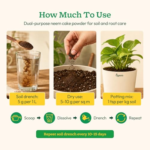 Image of UGAOO Humic Acid (98%) for Plants | Humic Acid Fertilizer for Plants, Home Garden, Growth Enhancer, Soil Conditioner, Improves Root System (1 kg)