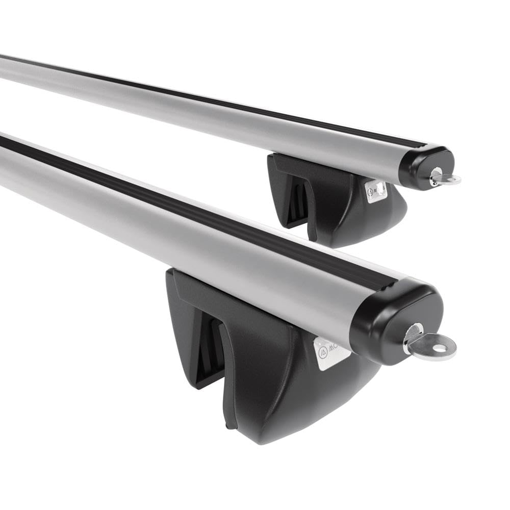 Mossa Barras de Techo ALU aptas para Dacia Dokker 2012-2021 Plata AA | Furgoneta - railing integrado