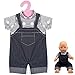 WENTS Ropa para muñecas para muñecas Ropa para muñecas para recién Nacidos Ropa para muñecas Ropa para muñecas Ropa para muñecas Conjuntos y Babero para muñecas de 40-45 cm