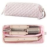 Voryssent Quilted Hair Tool Travel Bag, Shark Flex Style Travel Case For Dyson Hair Dryer Airwrap Bag, Curling Iron Bags Quilted For Shark Dyson Revlon Organizer Accessories - Pink Floral