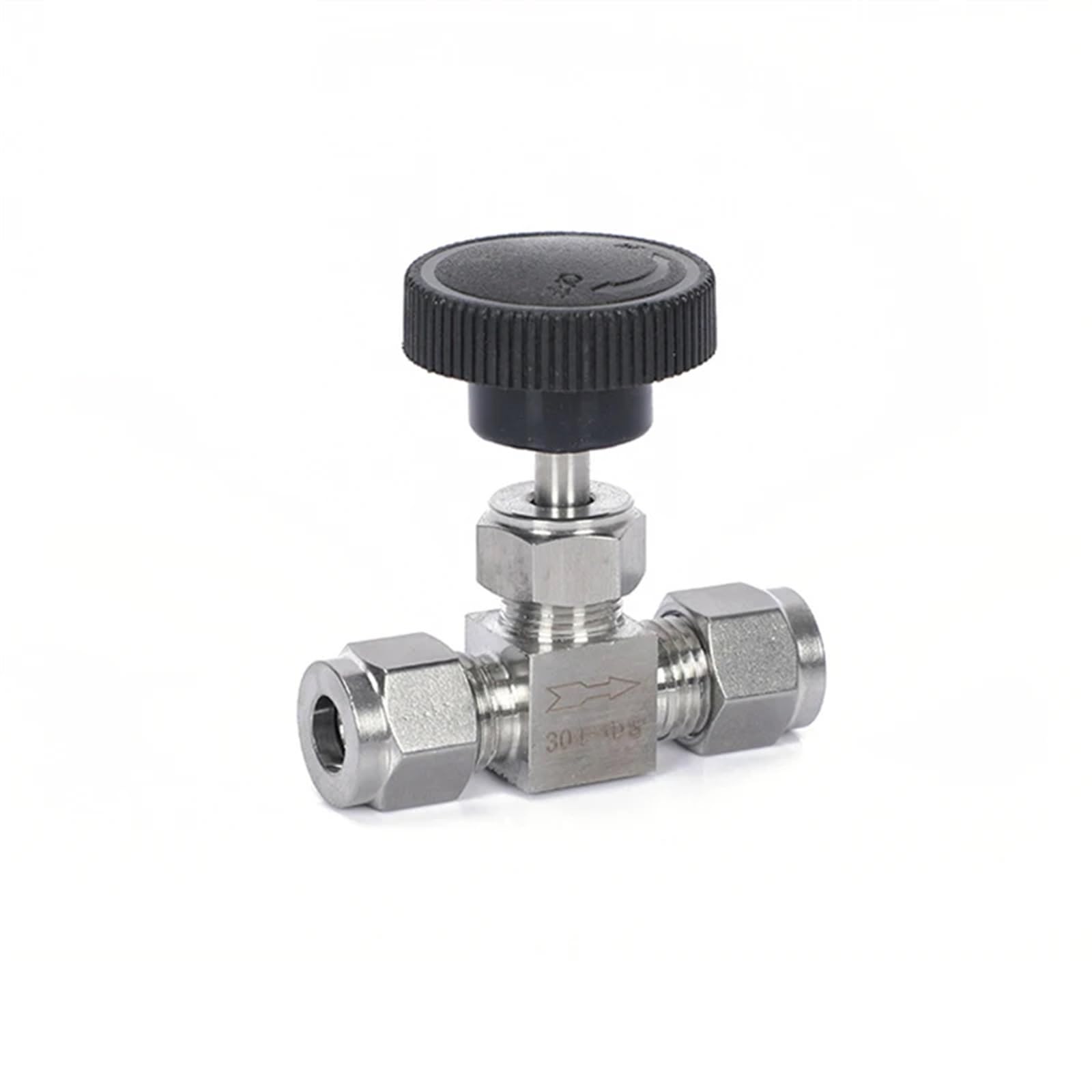 Válvula de Aguja Ajustable OD 3, 4, 6, 8, 10, 12 Mm, Tubo de Acero Inoxidable 304, Juego de Tarjeta Recta a Prueba de ácido de Alta presión, grúa(4mm OD)