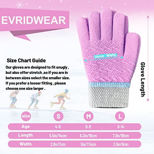Image of EvridWear Boys Girls Magic Stretch Gripper Gloves 3 Pair Pack Assortment, Kids One Size Winter Warm Gloves Children