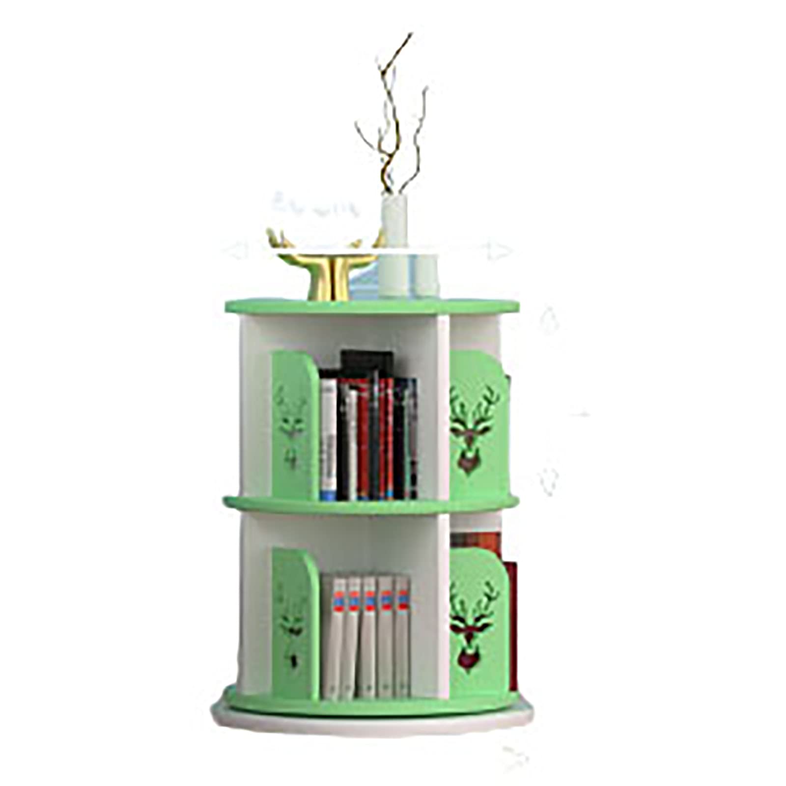 Bibliothèque enfant et adulte ronde en bois meuble gain de place 40cm