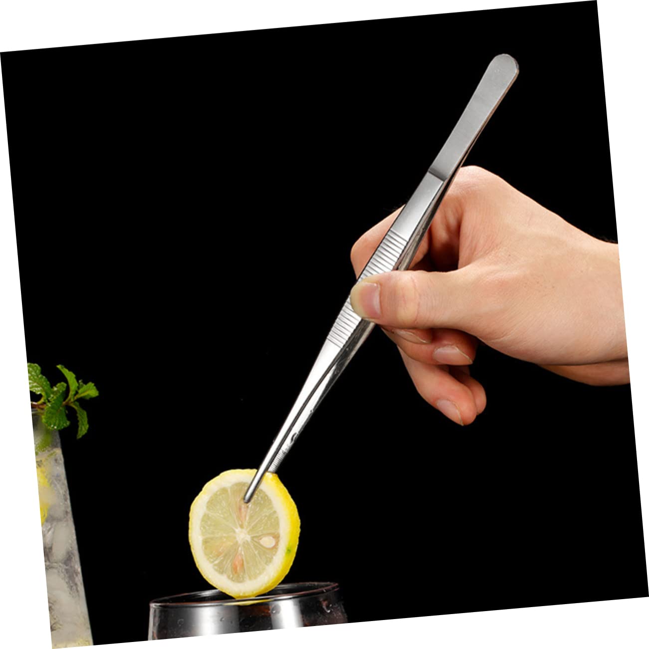 NAMOARLY Stainless Steel Ice Clip Pickle Candy Small Serving Tongs Snack Tweezers Dessert Tongs Kitchen Tweezers Snacks Candy Home Restaurant Ice Tong Meat Tongs Korean Candy Pasta Silver