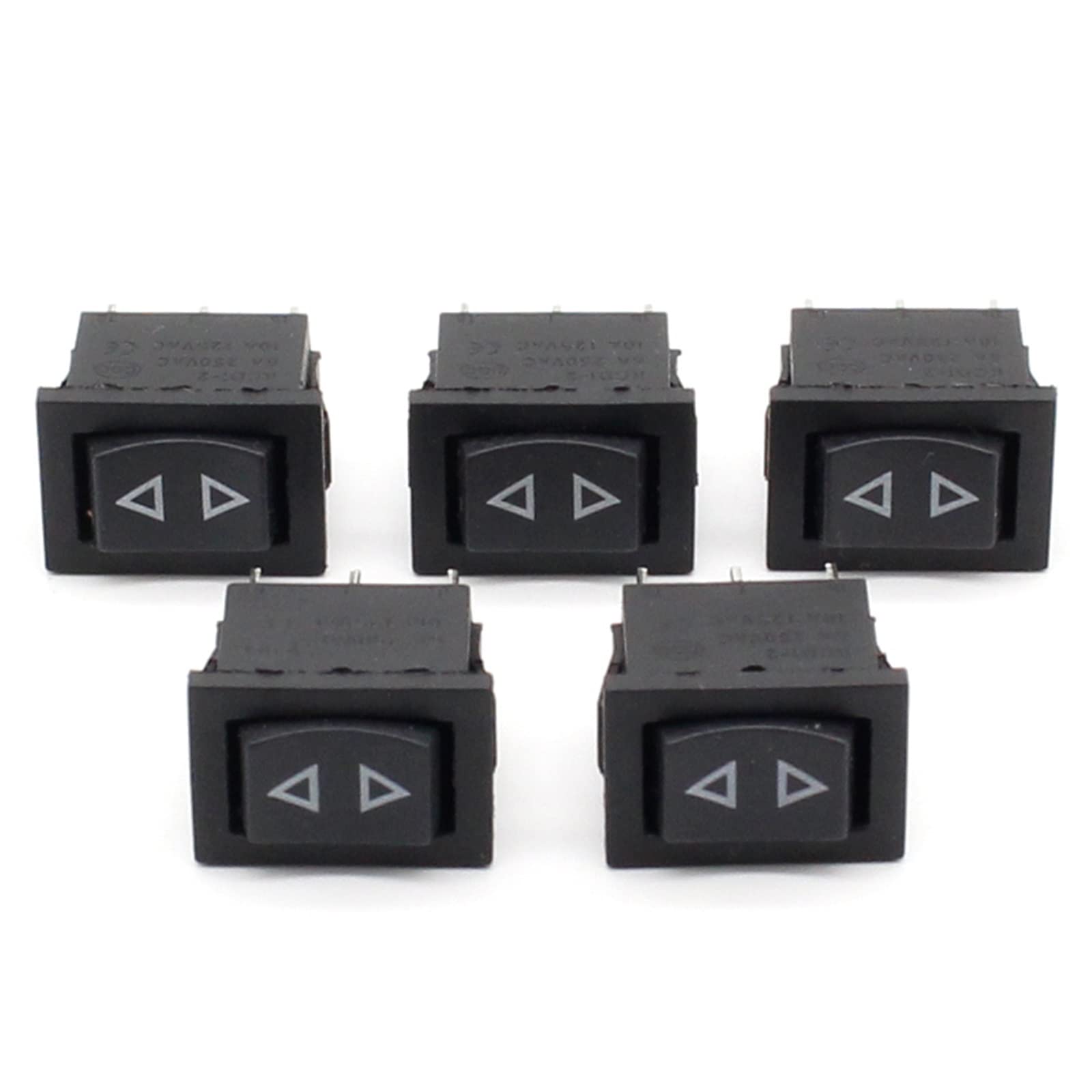 5pcs Rocker Switch Momentary (ON)-Off-(ON) 3pins