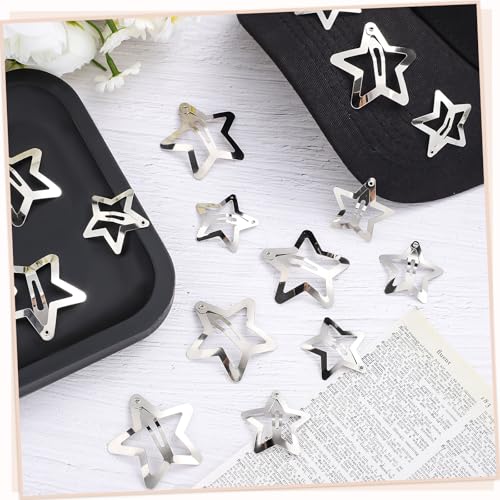 Pinzas de Estrella Plateadas de Metal 40 Piezas miniatura 5