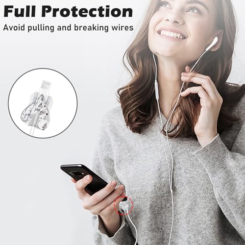 Protector de cable iPhone anticaídas y reforzado con diseño de silicona suave 5