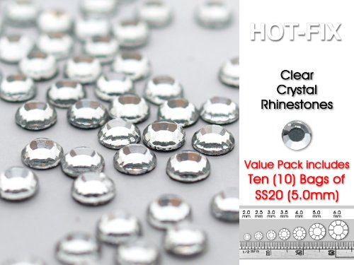 Lana 's Magic Diamante Clear Rhinestone Multi Pack Tamaño SS20 x 10 Packs (artículos de planchado en caliente)